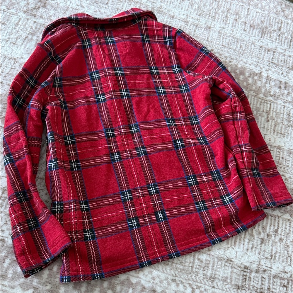 Little Sleepies Red Plaid Collared Shirt 2T - Picture 4 of 4